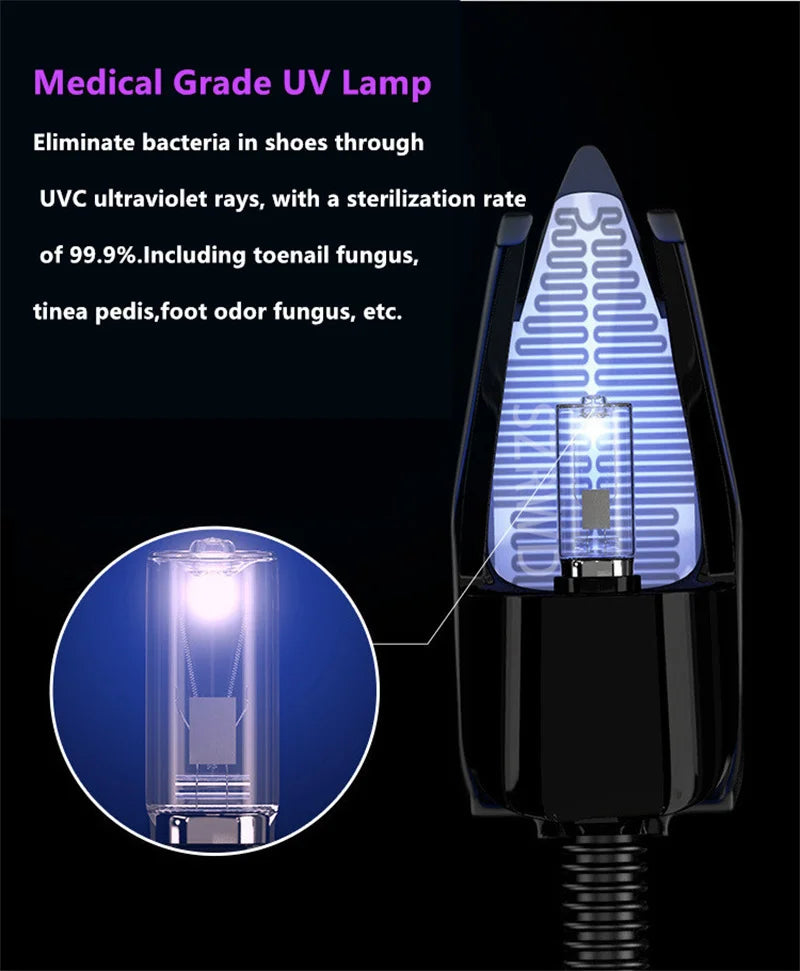 Zapatos eléctricos con protección UV