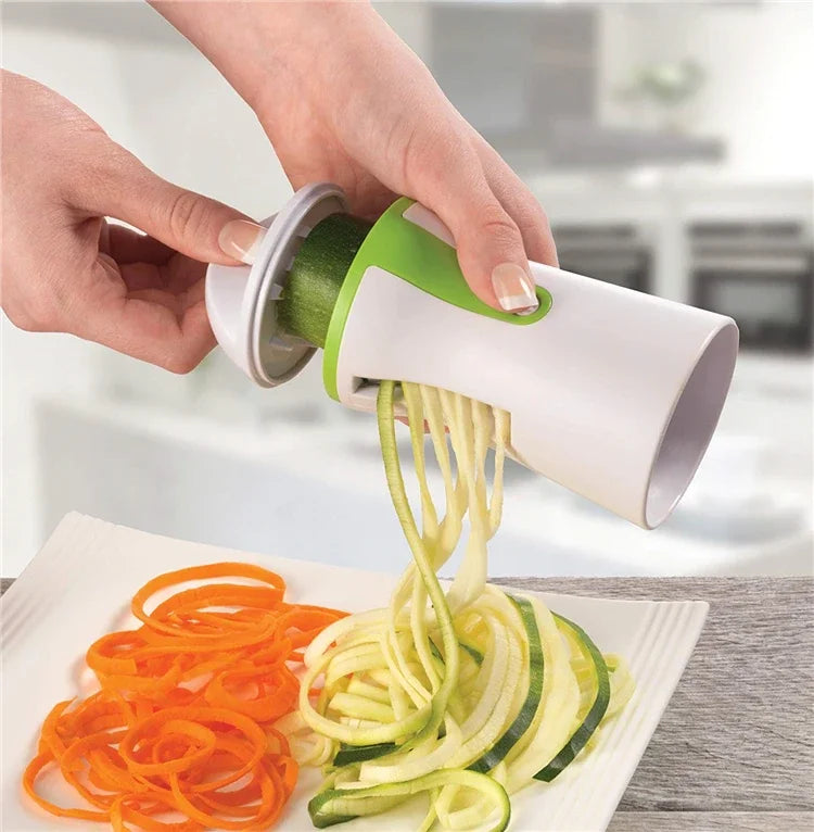 LMETJMA Heavy Duty Spiralizer Vegetable Slicer Vegetable Spiral Slicer Cutter Zucchini Pasta Noodle Spaghetti Maker KC0335