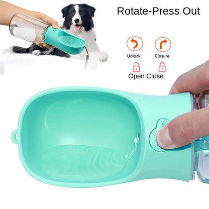 Garrafa de água para animais de estimação, material portátil de qualidade alimentar, para cães e gatos, para viagem, copo de água para animais de estimação, com dispensador de alimentos, garrafa de água para filhotes