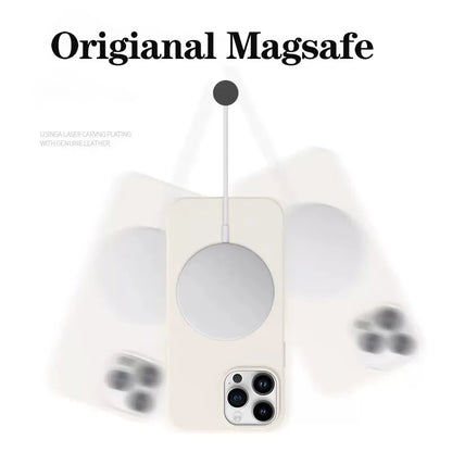 Capa oficial de silicone líquido Magsafe para celular