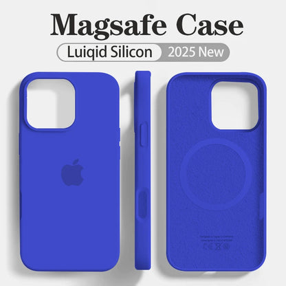 Capa oficial de silicone líquido Magsafe para celular