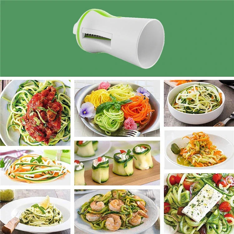 LMETJMA Heavy Duty Spiralizer Vegetable Slicer Vegetable Spiral Slicer Cutter Zucchini Pasta Noodle Spaghetti Maker KC0335